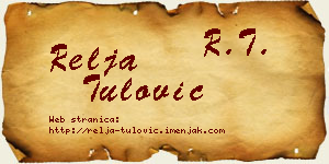 Relja Tulović vizit kartica